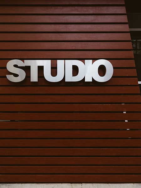 Studio interior signs in Pflugerville, TX