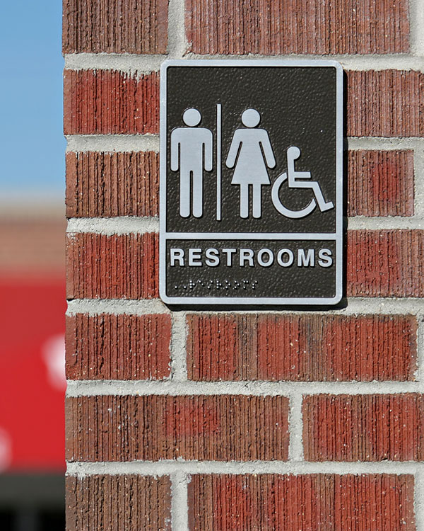 Custom ADA Restroom Signs by Stryker Designs in Pflugerville, Texas