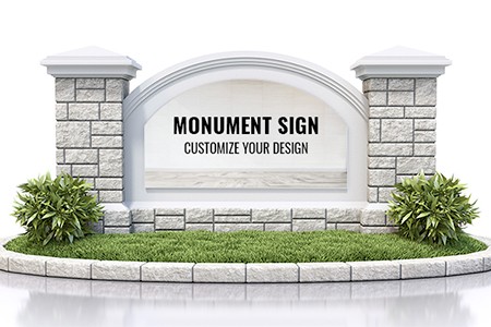 Customize monument signs for your business by Stryker Designs in Pflugerville, TX